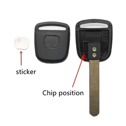 10pcs/lot for Honda Civic City Spoiler Crv Transponder Car Key Shell HON66 Uncut Blank Key Blade