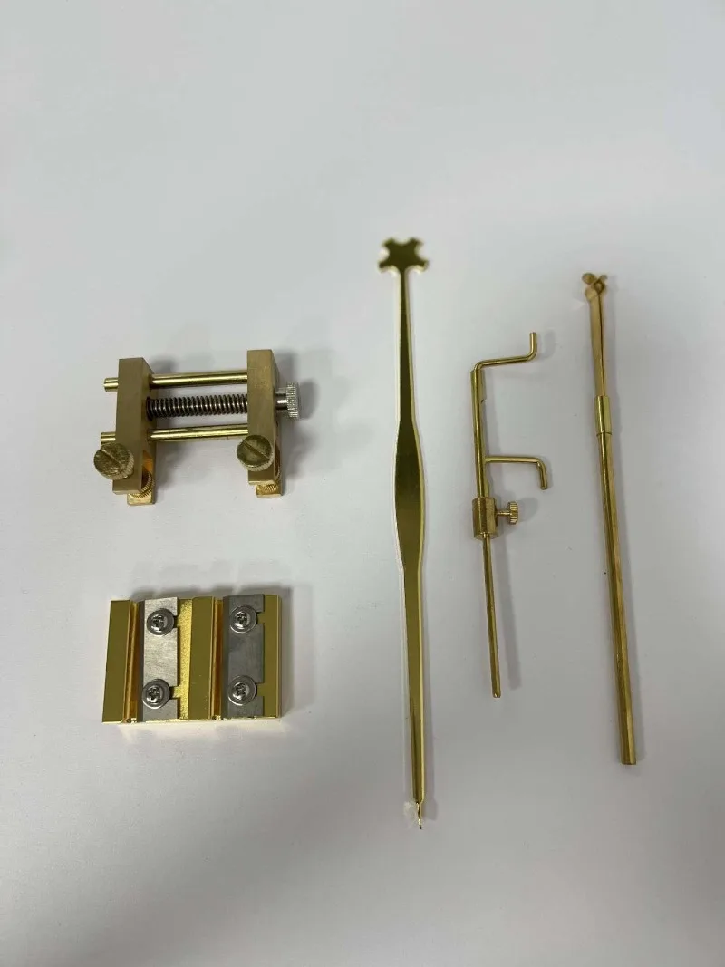 Violin Column Hook Clamp, Column Ruler Clamp Abrasive Tool Tuning Fork Repair Violin Tool Set 5-piece Set