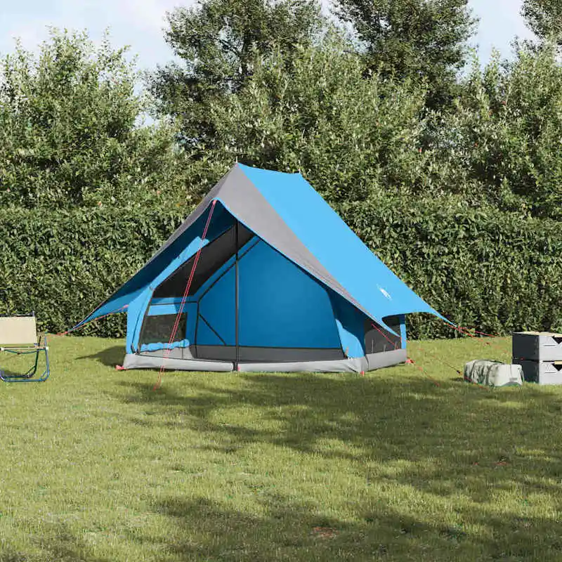 Tente familiale avec toit pour usage extérieur – Imperméable, pliable et portable – Construction en polyester et fibre de verre avec ventilation et fermeture éclair sécurisée