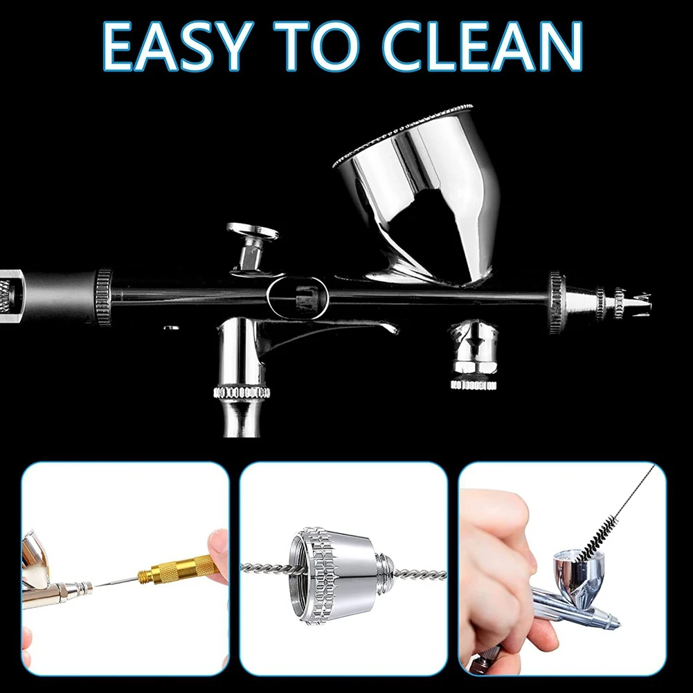 21Pcs Airbrush Nozzle Cap Kit Airbrush Needle Replacement Parts Airbrush Needles Airbrush Cleaning Kit Replacement Part
