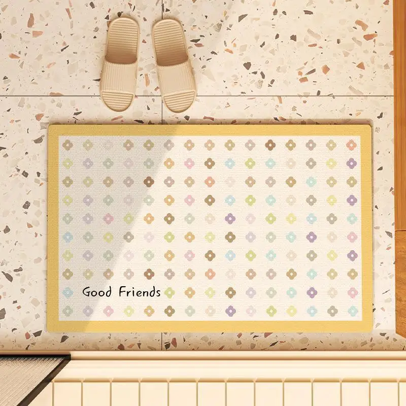 

Fresh floor mat, thickened toilet floor mat, toilet shower room, and easy drying, bathroom wear-resistant and non-slip foot mat