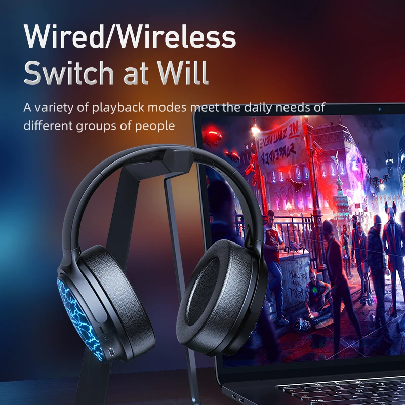Awei A780 Pro Wireless Bluetooth Earphones V5.3 For Bass Stereo Sound Headphones Long Battery Time Gaming Headset Gamer with Mic