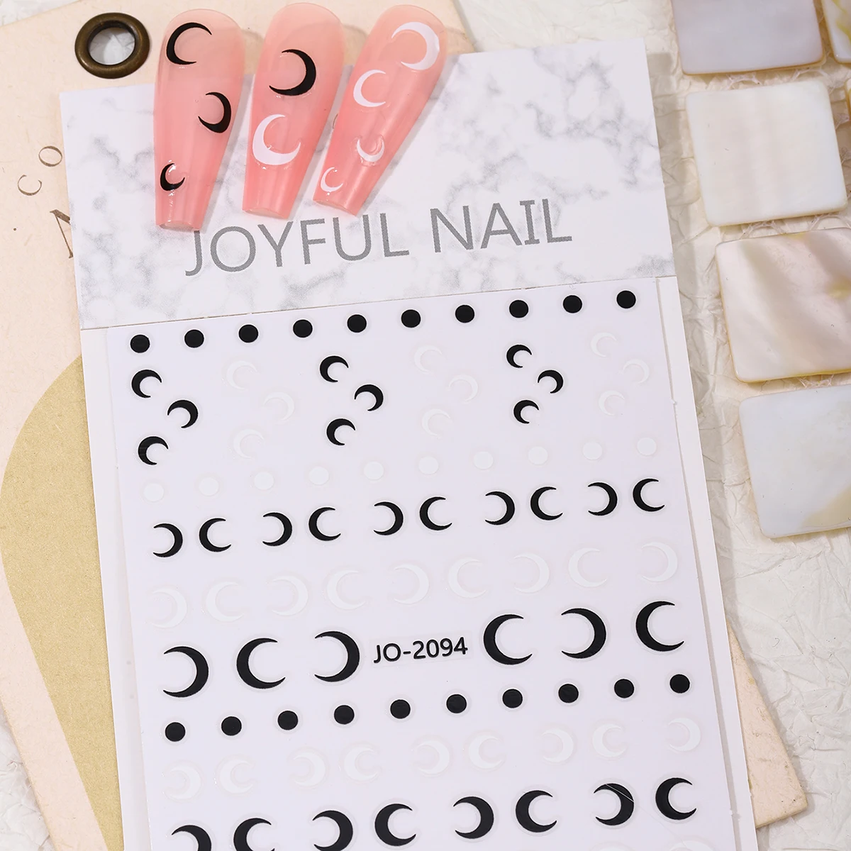 

3 шт./набор, ультратонкие наклейки для ногтей в виде полумесяца