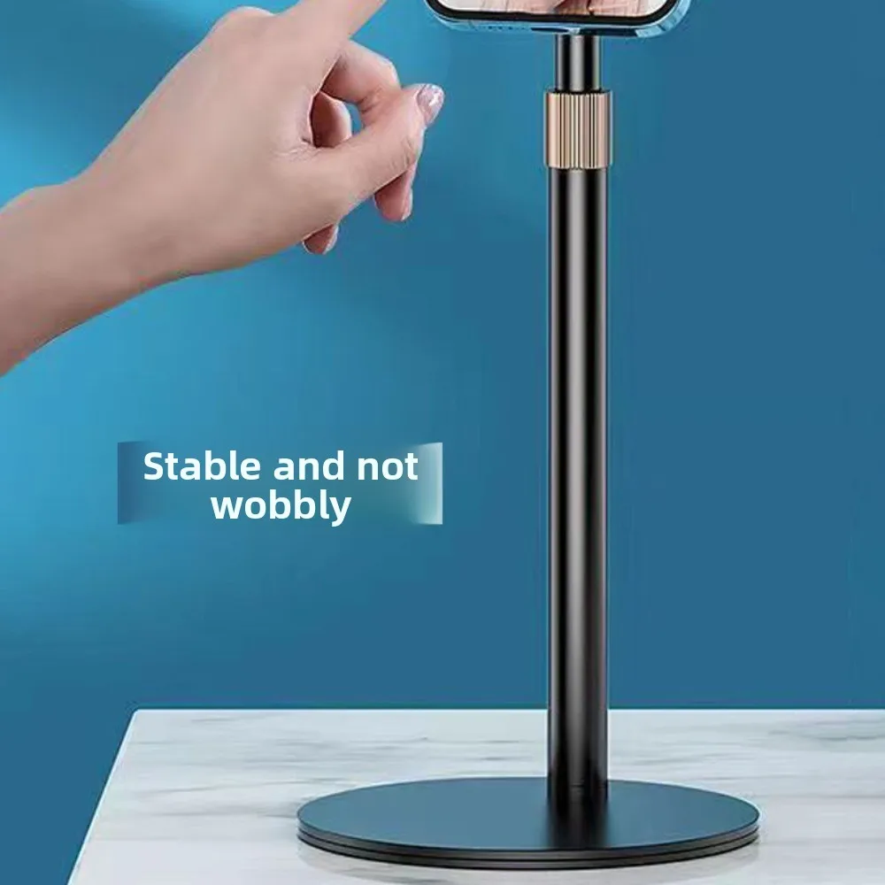 Soporte telescópico para teléfono de altura ajustable 360 °   Soporte para teléfono de escritorio portátil giratorio, soporte Universal para teléfono móvil de Metal