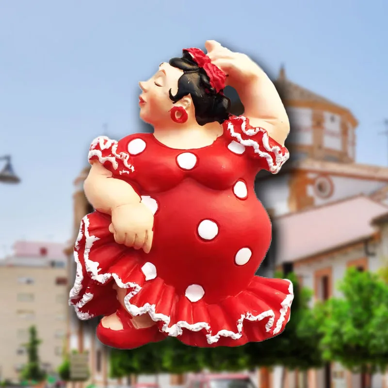 Spanish Flamenco dancer Magnet refrigerator sticker Decorative gift Travel Souvenir crafts message