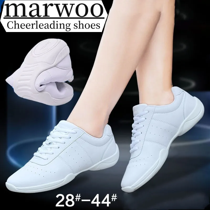 Marwoo buty do cheerleaderek buty do tańca dla dzieci buty do aerobiku Fitness buty damskie białe buty sportowe jazz D01