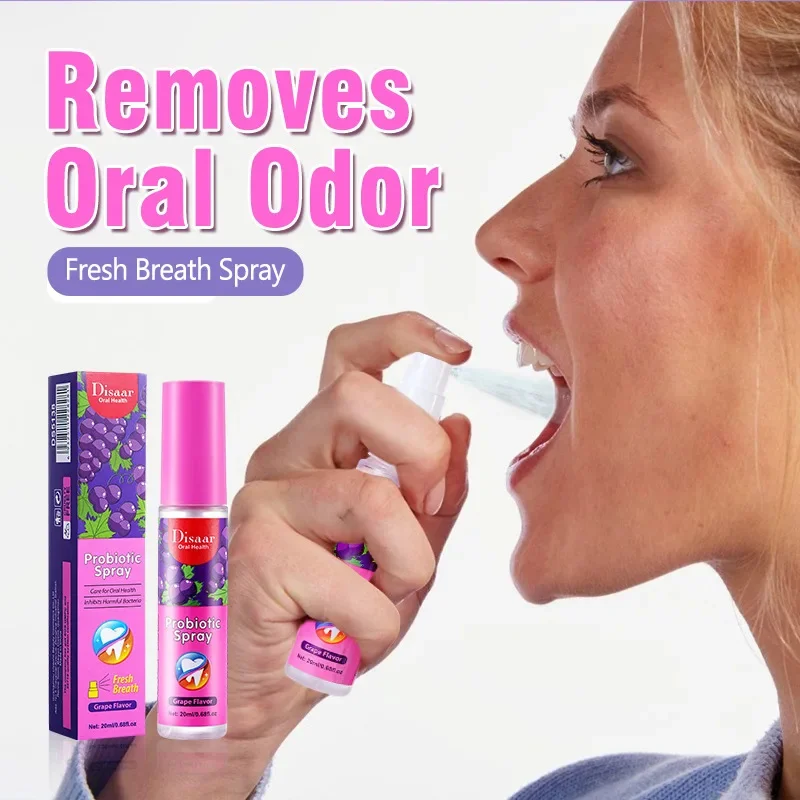 แบบพกพา Breath Freshener สเปรย์น้ําหอมปรับอากาศลบควันกลิ่น Bad Breath Oral Odor Treatment Fresh Breath Lasting Oral Care ยาสีฟันสูตรเกลือผสมฟลูออไรด์ผสานพลังสมุนไพรฟันขาวสะอาดลดกลิ่น