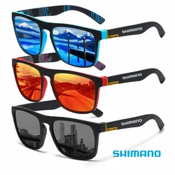 Shimano spolaryzowane okulary przeciwsłoneczne męskie okulary do jazdy męskie jazda na rowerze Camping piesze wycieczki wędkarstwo klasyczne okulary przeciwsłoneczne UV400 okulary