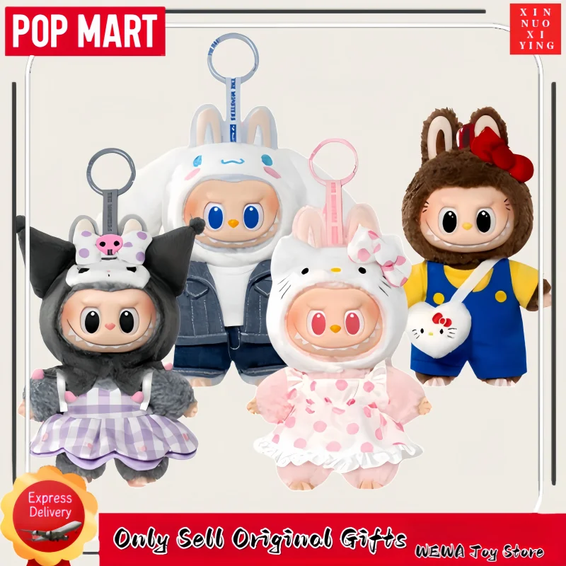 

Genuine POP MART THE MONSTERS Labubu Vinyl Plush Keychain Blind Box Cute Stuffed Doll Pendant For Bag Decoration Original gifts