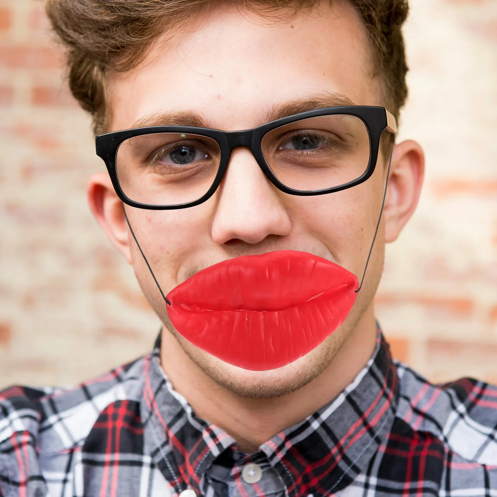 

Creative Wedding Prank Props Red Big Lip Mouth Cosplay Funny Party Supplies for Groomsmen Performance Carnival Joke Game