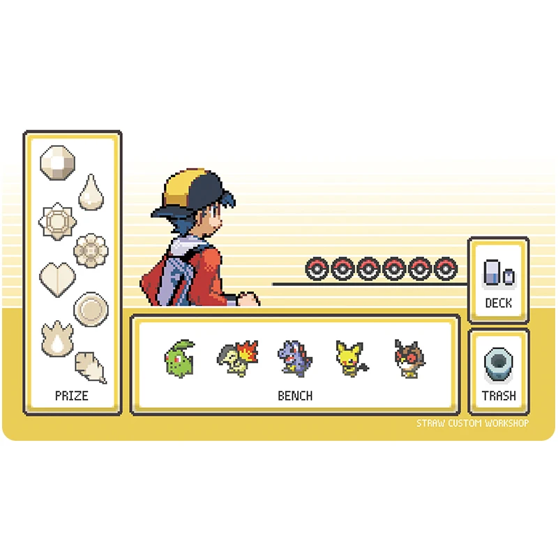 Diy Ptcg Pokemon Pixel Karte Pad Pikachu Charmander Gummi Schlacht Pad Spielen Matte Spiel Matte Anime Sammlung Aktion Spielzeug Figuren Geschenk
