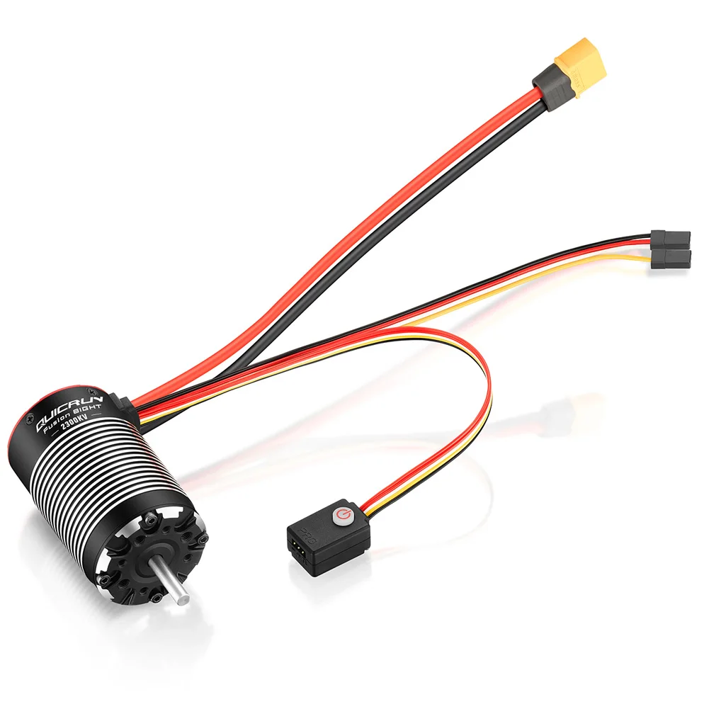 HOBBYWING QUICRUN Fusion 8IGHT 2-IN-1 80A 2300KV Brushless Sensored Motor ESC Integrated for 1/8 RC Car Rock Crawler