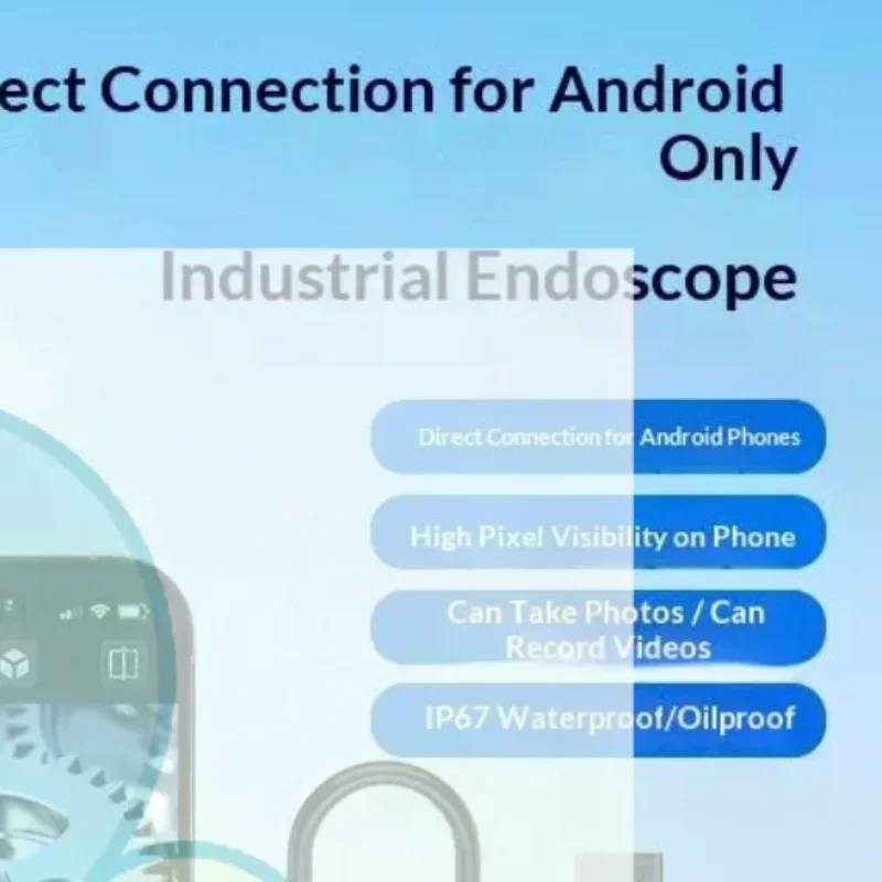 Type-C Industrail Endoscope Micro USB Single Dual Camera For Android Phones Waterproof Probe LED Car Inspection Borescope