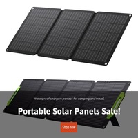 30W/100W/200W Foldable Solar Panel, Waterproof Portable Solar Charger for Phones, Power Stations, Camping, Outdoor, RV