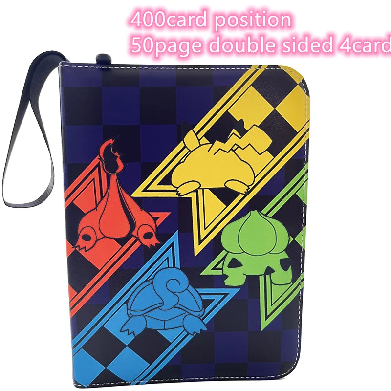 400PCS Charizard Bulbasaur Mewtwo Squirtle Card Album Binder Photocard Toys Collection Folder Letters Cards\' Hobby