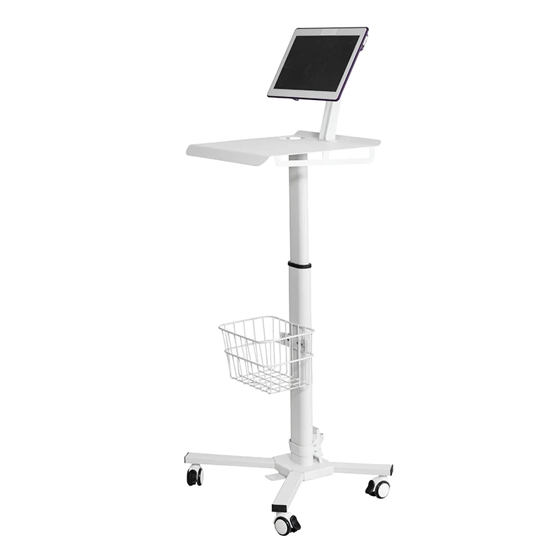 Mobile tablet cart healthcare centre nurse cart hospital trolley for ipad