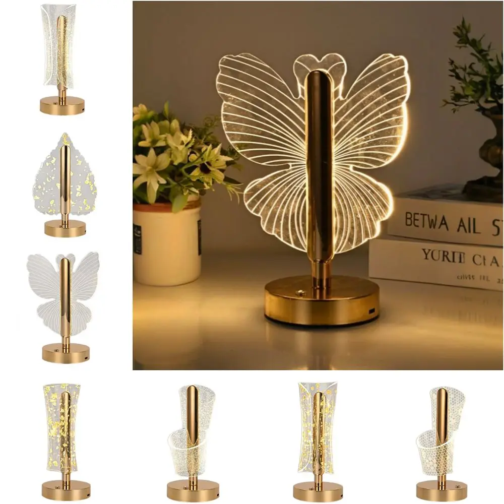 USB-Aufladung, dreifarbig, verstellbar, Licht-Touch-Schalter, minimalistisch, modern, luxuriös, kreativ, Schlafzimmer-Kopf-Acryllampe
