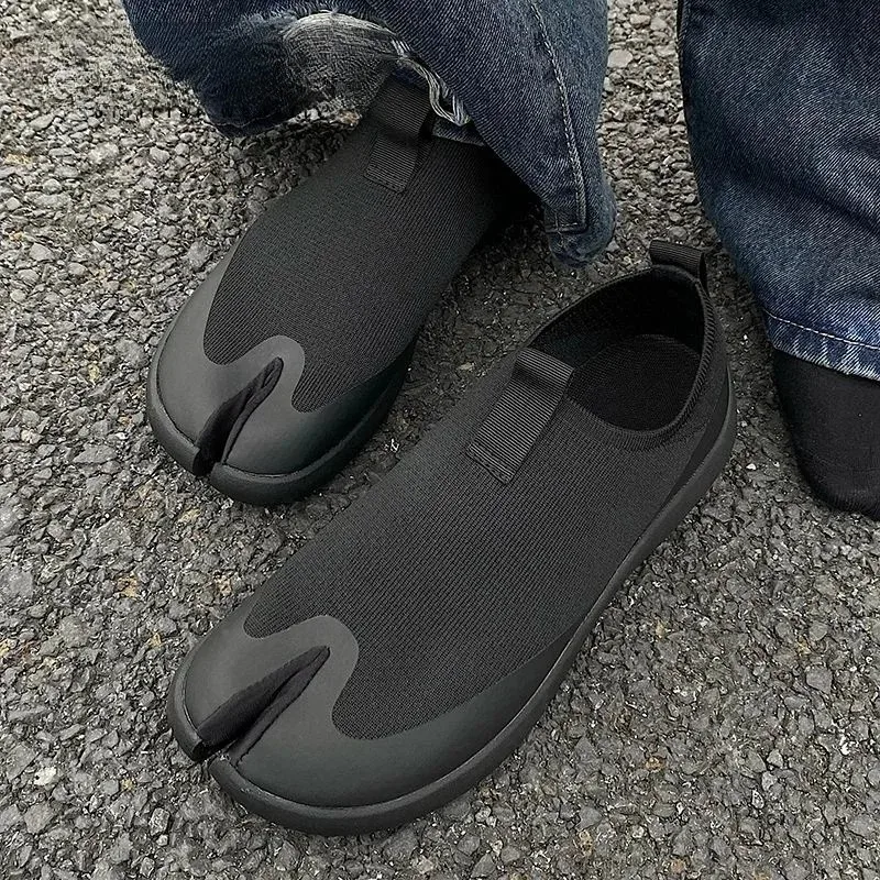 Tabi Shoes for Men and Women Breathable for Autumn 2025 Knit Mules for Couples Soft Soled Casual Split Toe Slippers Trendy 36-45