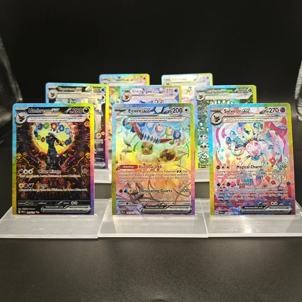 

9pcs/set Pocket Monsters English Eevee Version PTCG Game Replacement Cards Boys Collection of Gifts