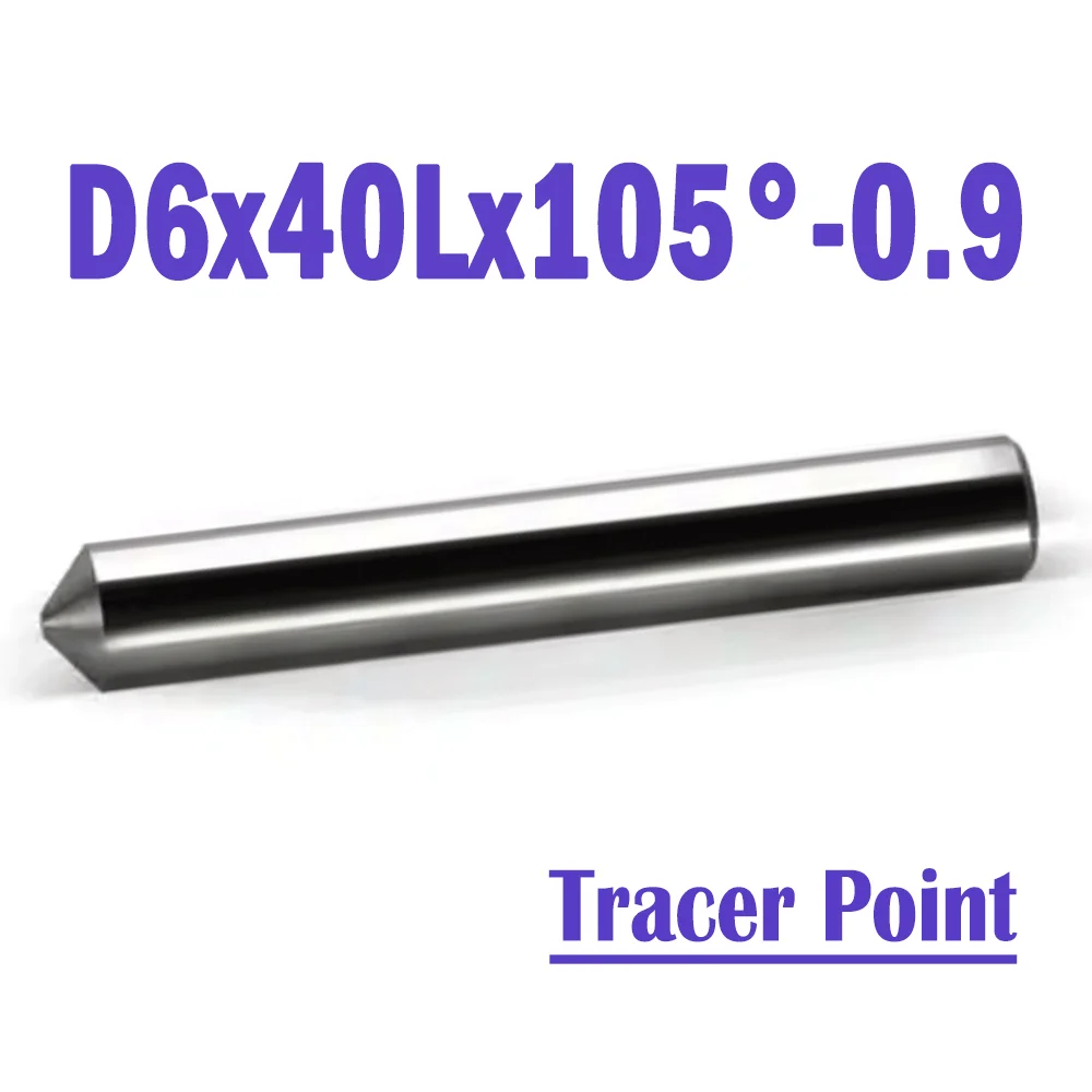 2 Pcs/lot D6x40Lx105°-0.9 Raize 55 Series High-speed Steel Tracer Point Key Machines Accerioes For 363/333L/339/369/368A&B