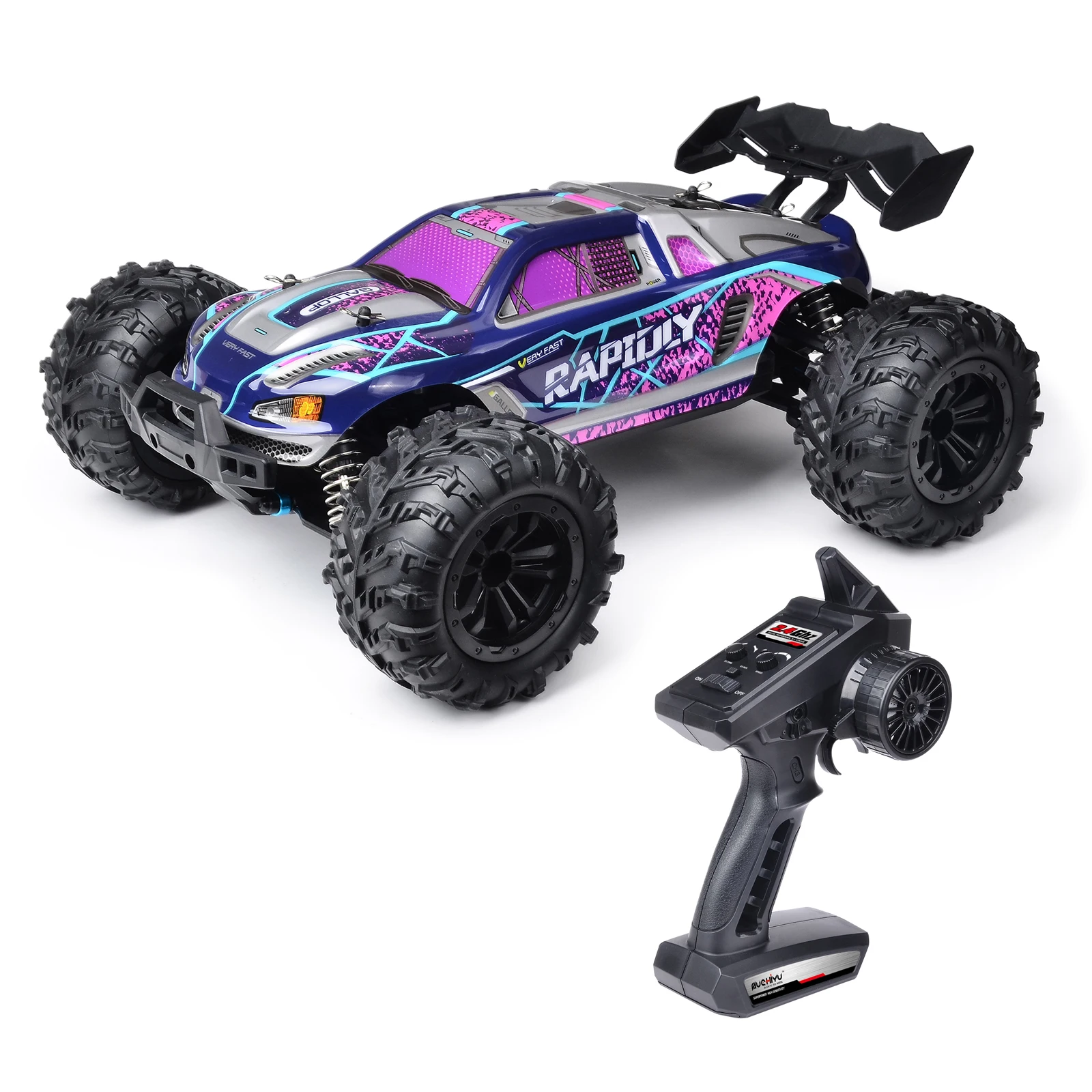 DAUBB 16101 Electric RC Drift Car 4WD 4x4 Remote Control Car Toys for Boys 1/16 Scale Fast Off Road Truck with LED