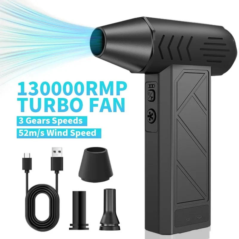 

130000 RPM Electric Turbo Fan High-Speed Turbo Violent Fan Powerful Compressed Air Blower for Computer Keyboard Car Duster