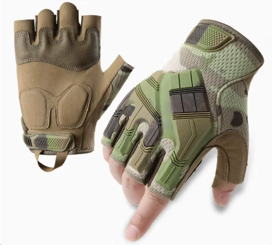 Half-finger Outdoor Rock Climbing protection Outdoor Mountaineering Anti-slip Half-finger Wear-resistant Tactical Gloves