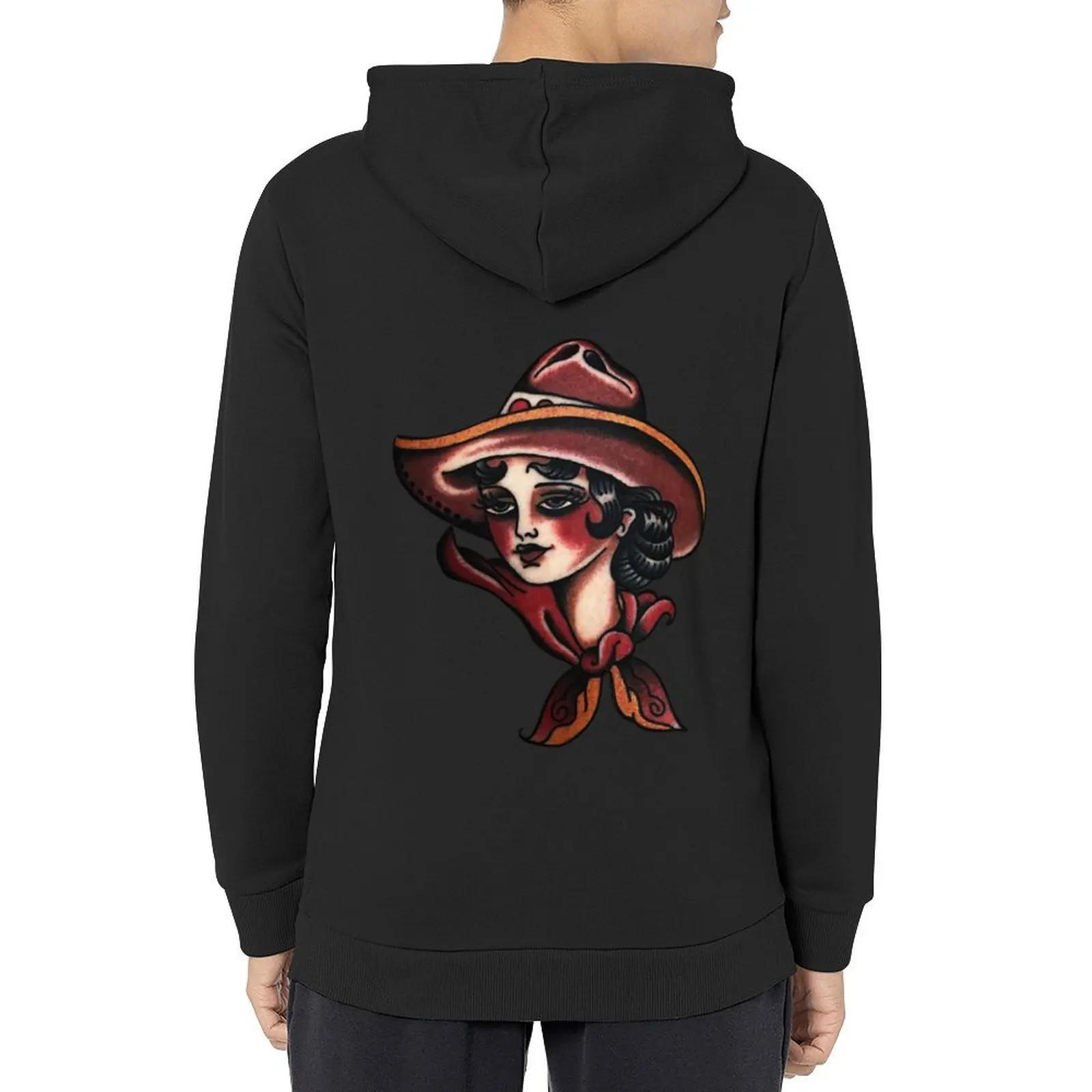 

Cowgirl Traditional Tattoo Hoodie fashion men men clothing men's clothes japanese style man hoodie