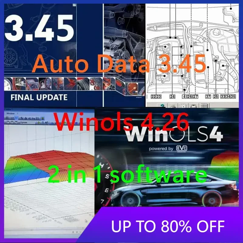 Newest Auto data3.45Update to 2014+Winols 4.26 With 66 Plugins+Ecu Software programs+Damos File 2020 all data+Installation video