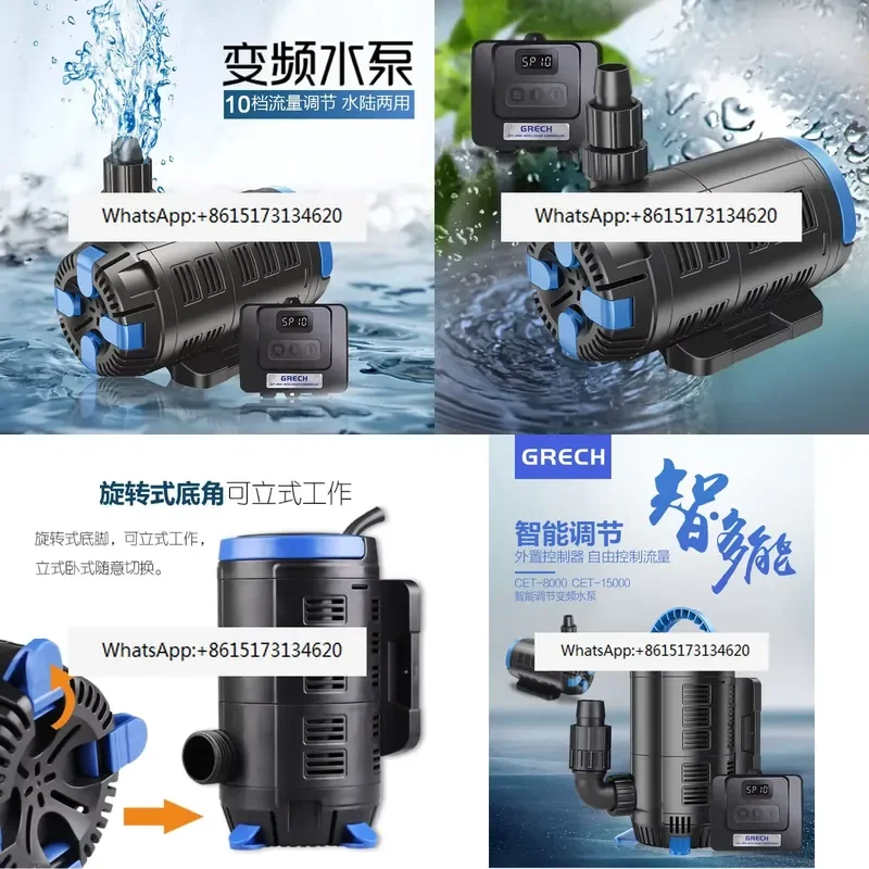 Enhance your aquatic environment with this advanced submersible pump designed specifically for fish ponds. Featuring variable