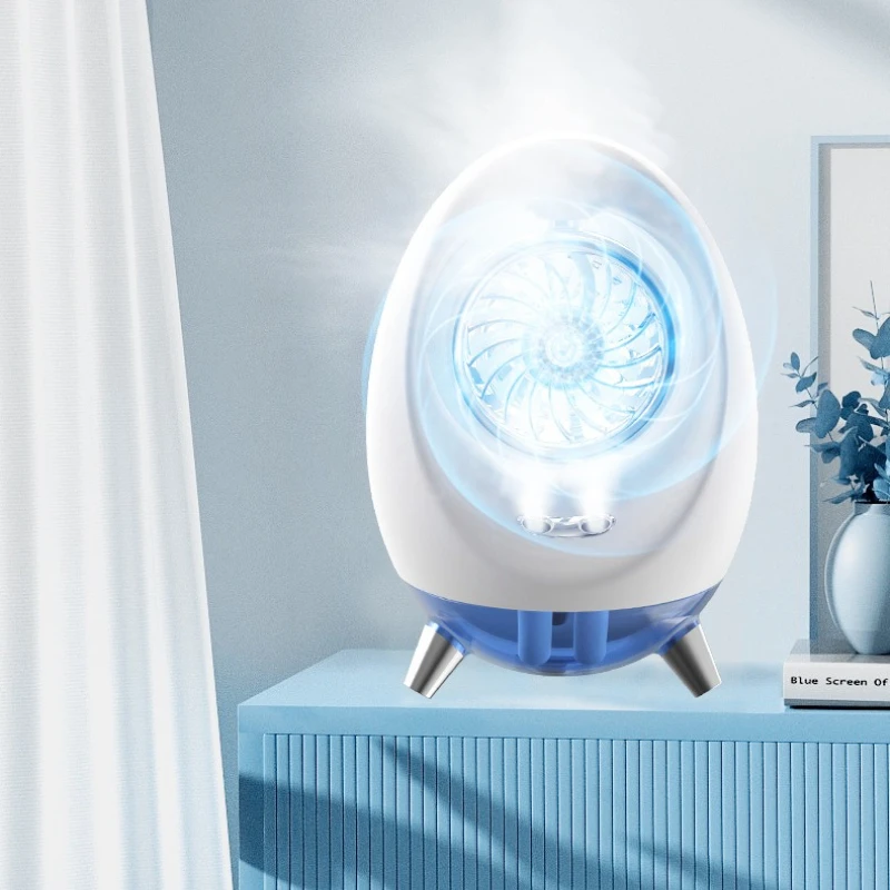 

Silent Desktop Air Cooler with 4-Speed Settings, Portable Home Tower Fan Featuring Water Cooling Technology, RGB Mood Lighting