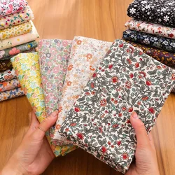 Pure Cotton Floral Fabrics By The Meter for Skirts Clothes Sewing Printed Pattern Flower Needlework DIY Cloth Skin-friendly Soft