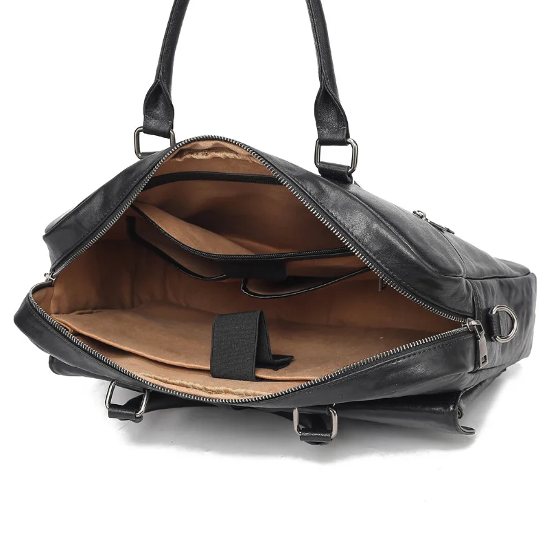 2025 New Handbag Genuine Messenger Bag Leather High-end Business Briefcase Premium Feel Men's Top Layer Cowhide Laptop Bag