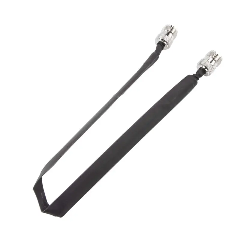 VEHO-2X Door/Window Pass Through Flat RF Coaxial Cable SO239 UHF Female To UHF Female 50 Ohm RF Coax Pigtail Extension Cord