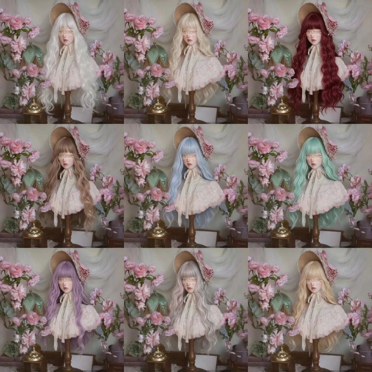（customization 30day） 1/3 1/4 1/6 Doll's Wig for 60/45/30cm Bjd Doll  Hair Toys Ancient Style wig Doll Accessories No Doll