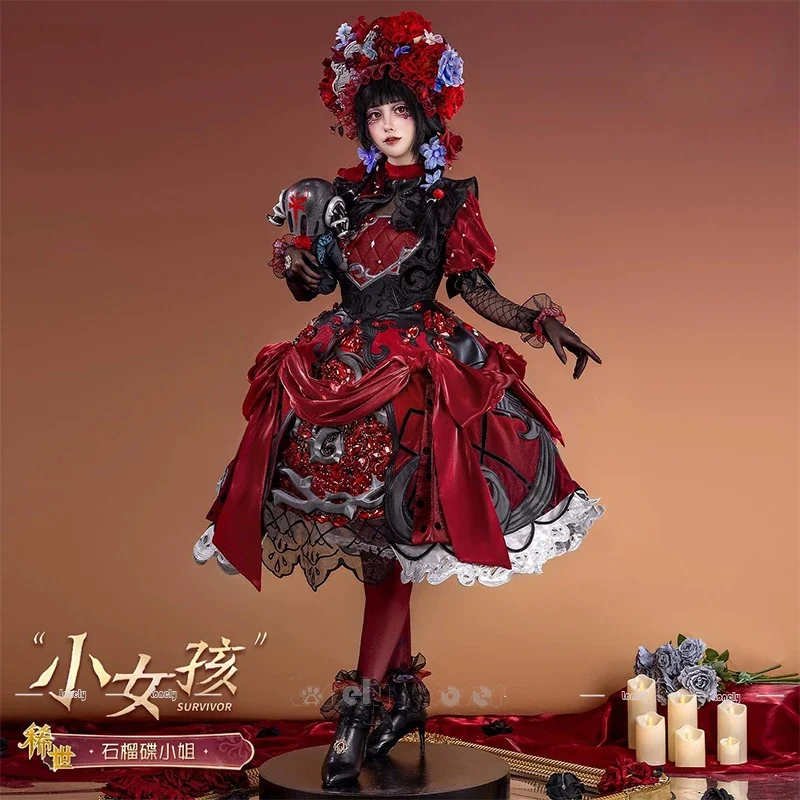 الهوية الخامس فتاة صغيرة ملكة جمال الرمان تأثيري حلي شعر مستعار أليس ديروس فستان أغطية الرأس دبابيس الشعر قفازات الدعائم النساء الفتيات الطرف