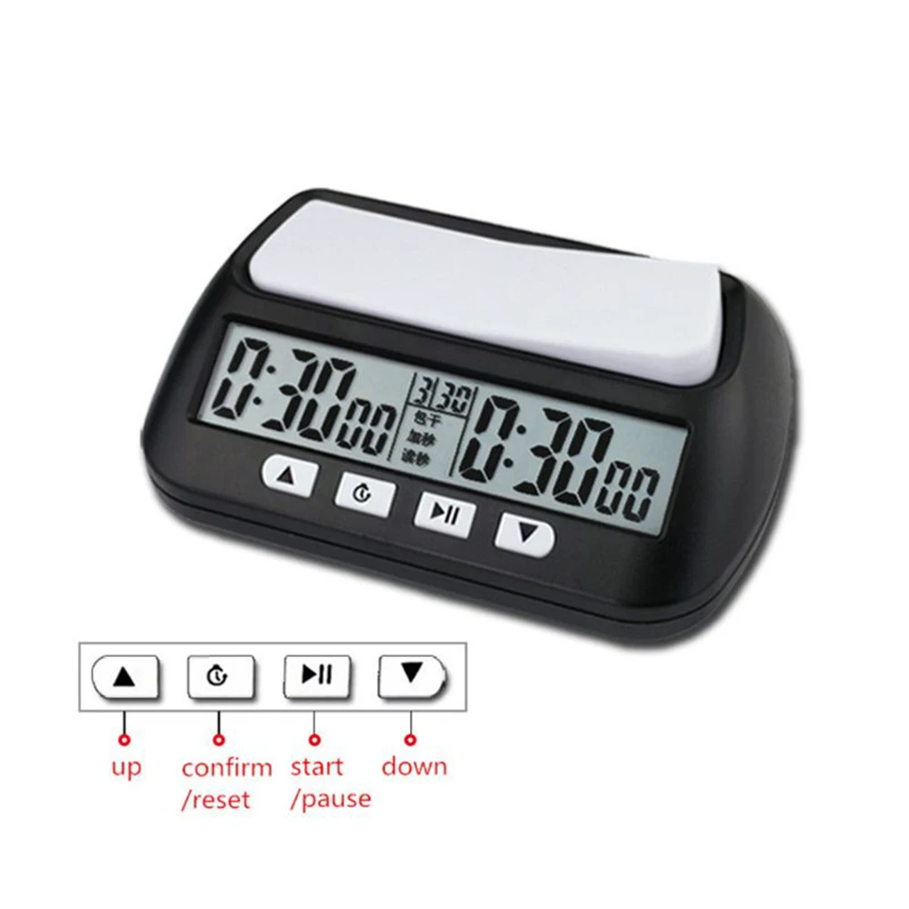 Professionele Schaken Klok Digitale Horloge Count Up Down Timer Board Game Stopwatch Multifunctionele Count Down Game Timer Met Alarm