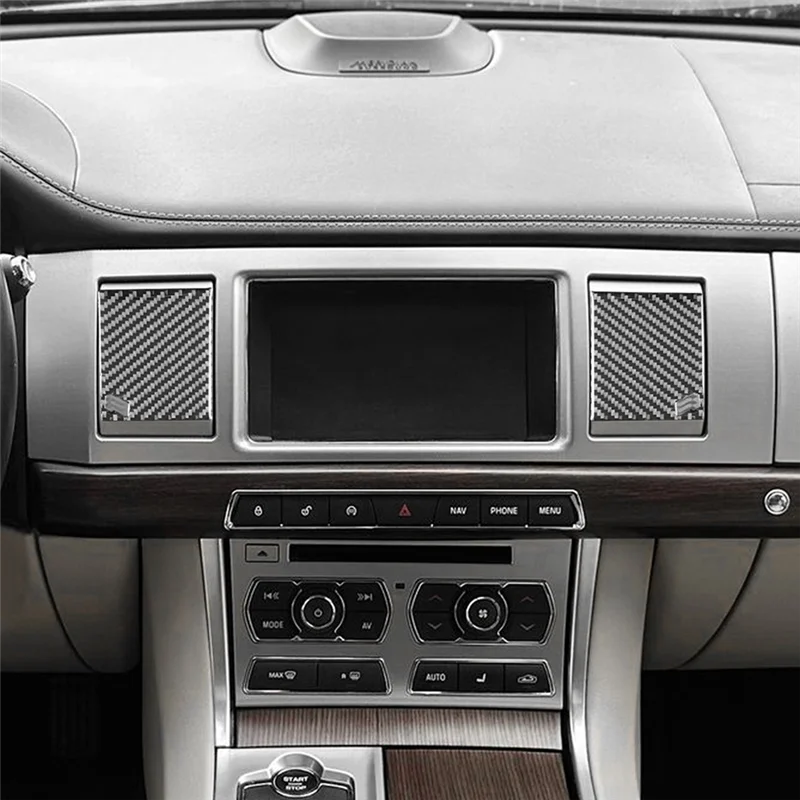 Reliable-For Jaguar XF 2008-2015 Carbon Fiber Air Vent Outlet Cover Trim Center Console Interior Accessory