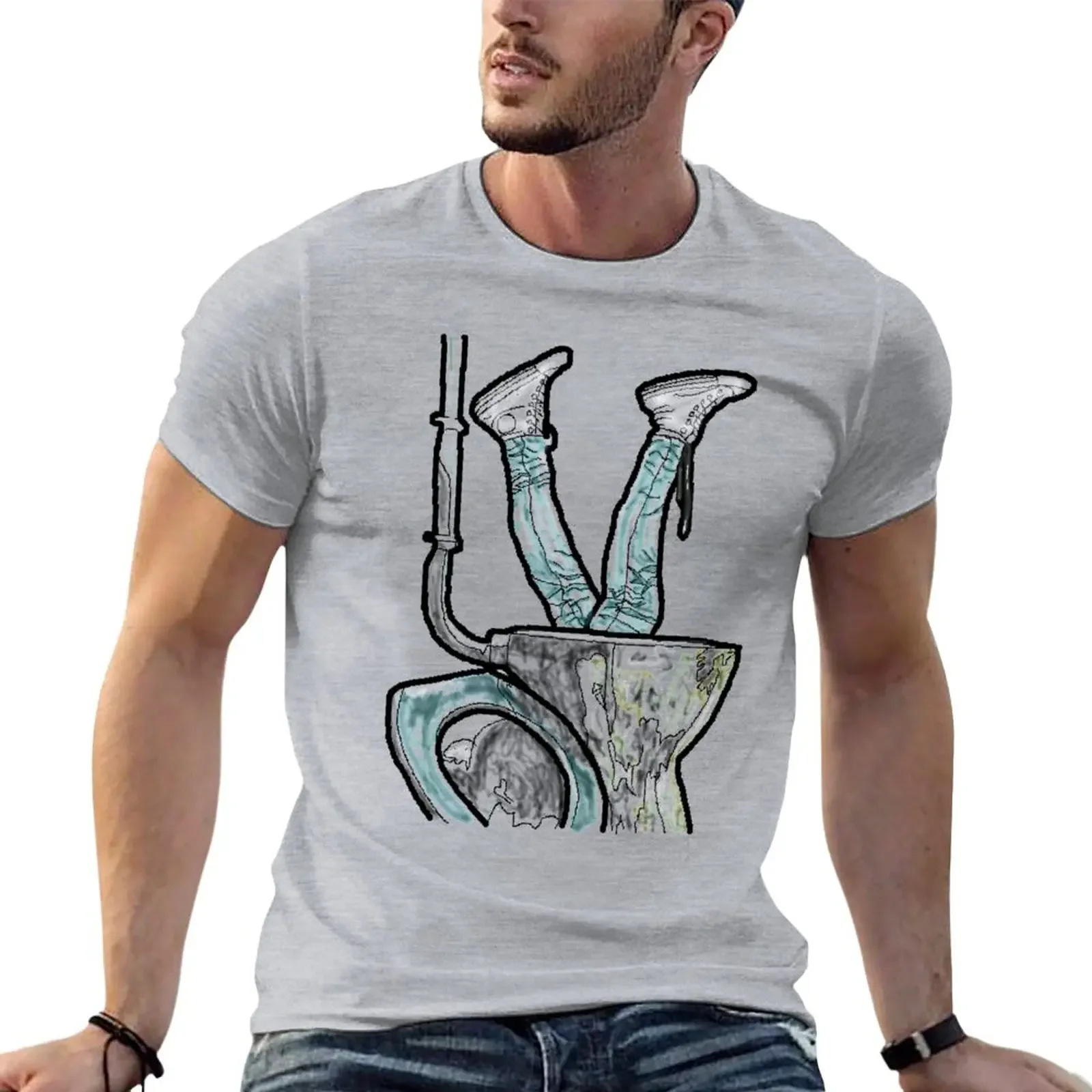 

New Trainspotting W.C. Water Color T-Shirt black t shirt summer tops t shirt man Men's t-shirt