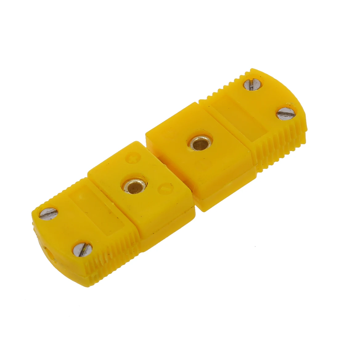 Yellow Plastic Shell K Type Thermocouple Plug Socket Connector Set