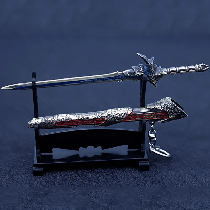 6.69in Anime Peripheral Qin Shi Huang Sword With Scabbard Keychain Pendant Ancient Metal Sword Model Series Collectible Toy Gift