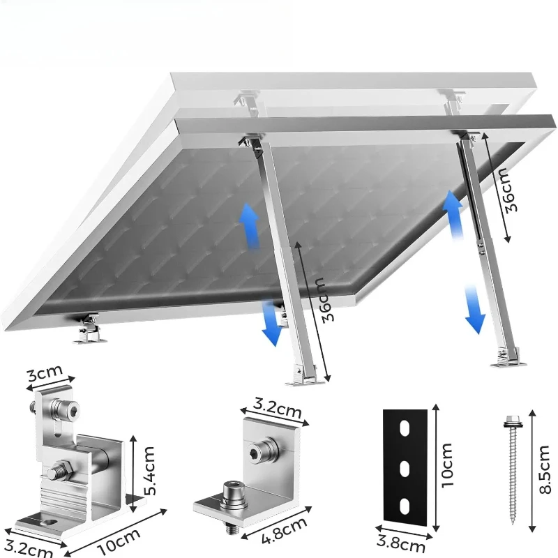 26 inch Adjustable Solar Panel Tilt Mount Brackets Aluminum Alloy Solar Panel Mounting Support up to 50-400 Watt Solar Panel