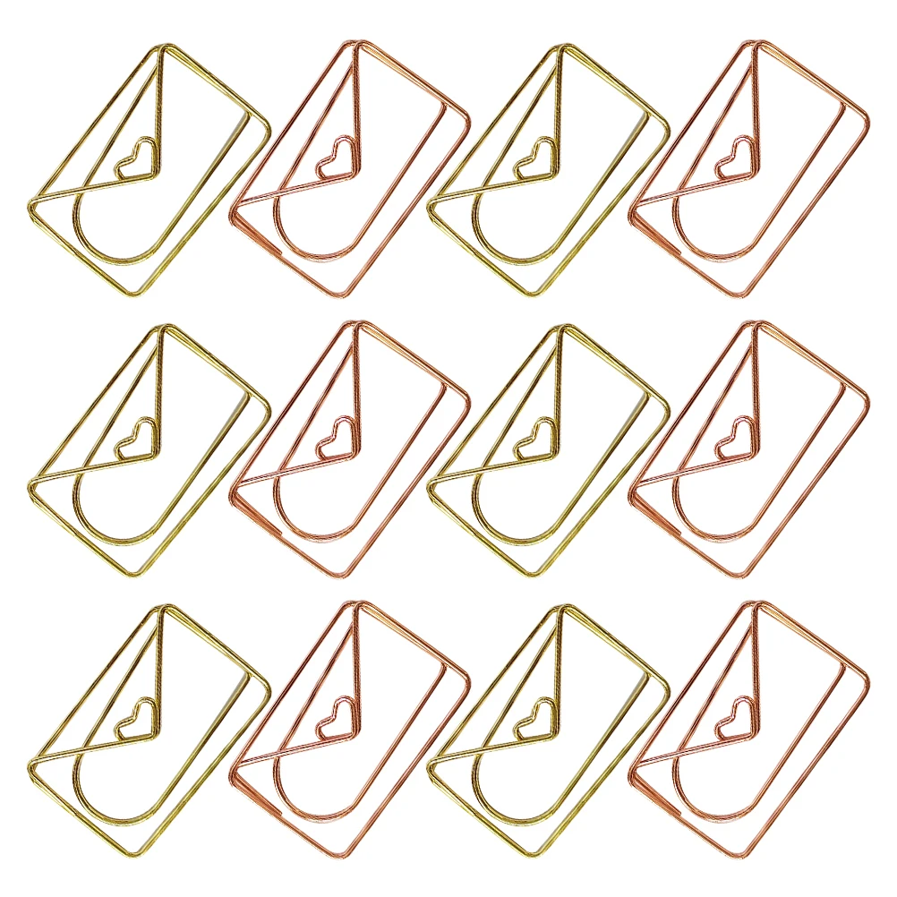 

20pcs Envelope Paper Clips Cute Cartoon Metal Medium Large Folder Document ganizing Office School Use