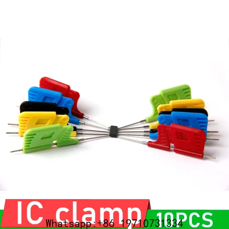 10pcs x Universal Chip IC clamp SOP SOIC TSOP MSOP SSOP SMD IC Test Clip Socket Adpter Programmer for logic analyzer