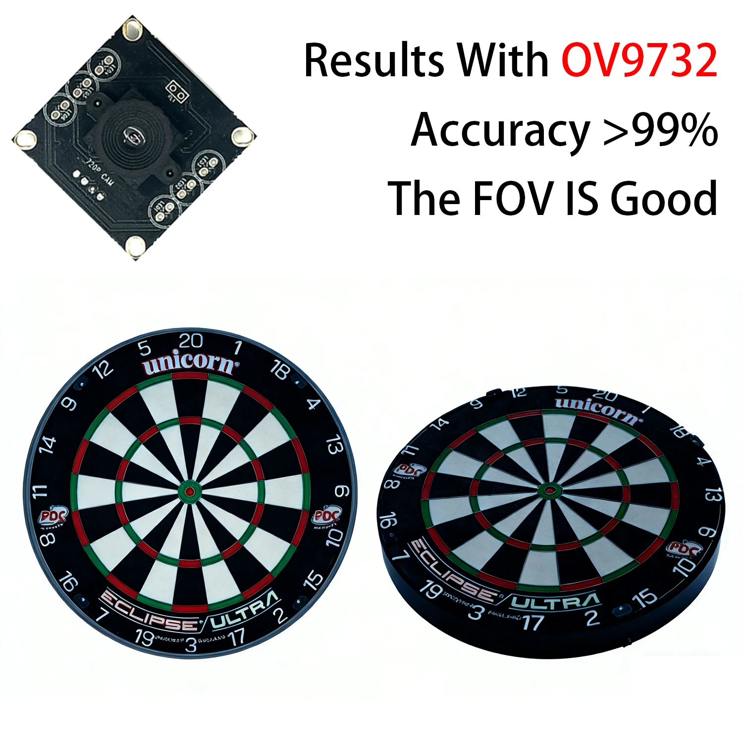 3-Pack OV9732 USB Camera 100° No Distortion 30FPS for Autodarts.io Dart Scoring System Raspberry Pi Mac Linux