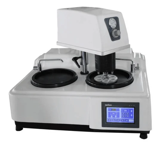 HST MP-2S Automatic Touch Screen Dual Disc Metallographic Specimen Jewelry Fiberglass Grinding And Polishing Machine