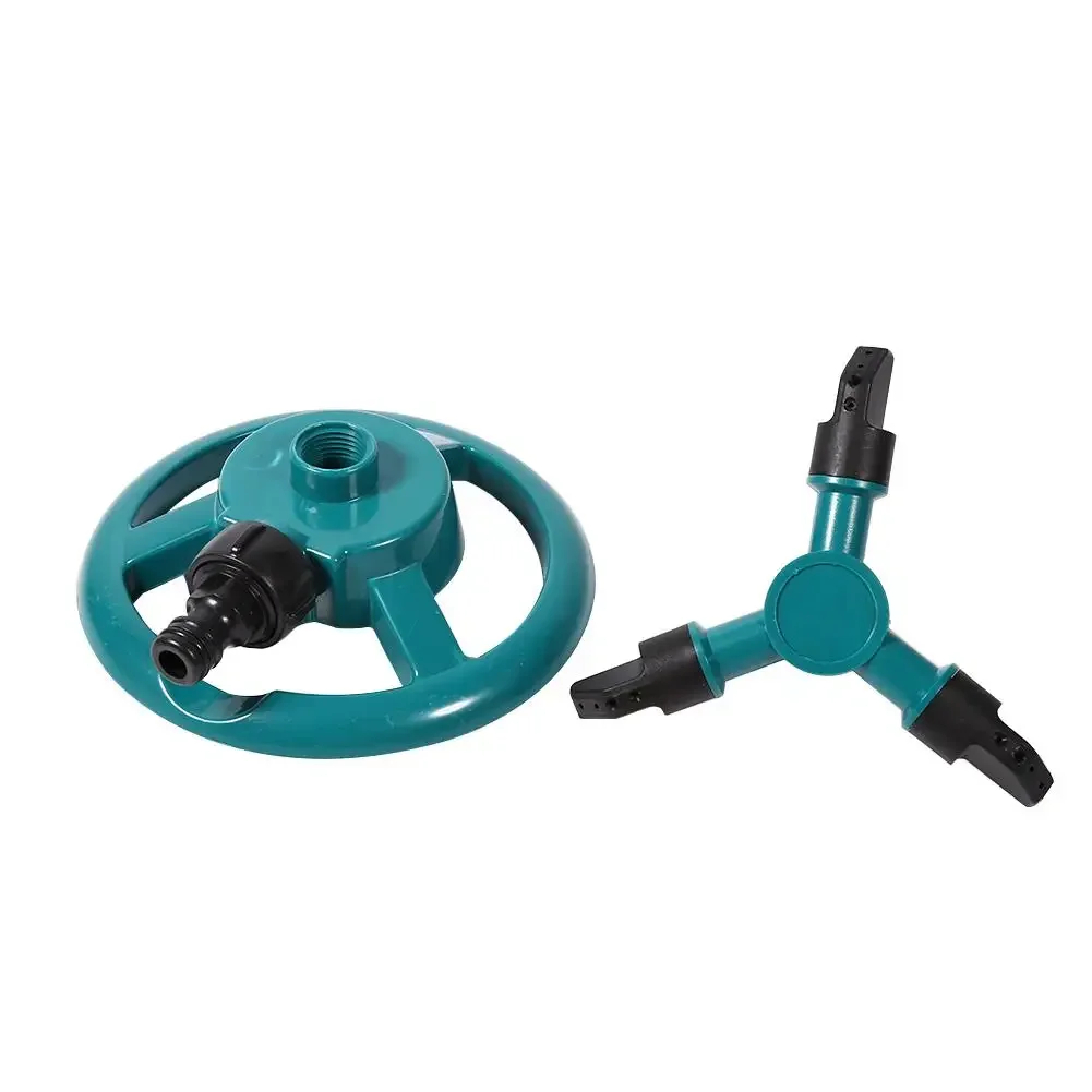 

360° Fully Circle Rotating Watering Sprinkler Irrigation System 3 Nozzle Pipe Hose for Garden