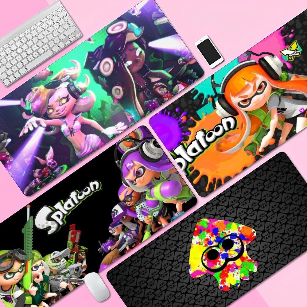 S-Splatoons 2 Girl Pad Keyboards Mat Rubber Gaming Mousepad Desk Mat Size For Large Edge Locking Game Keyboard Pad