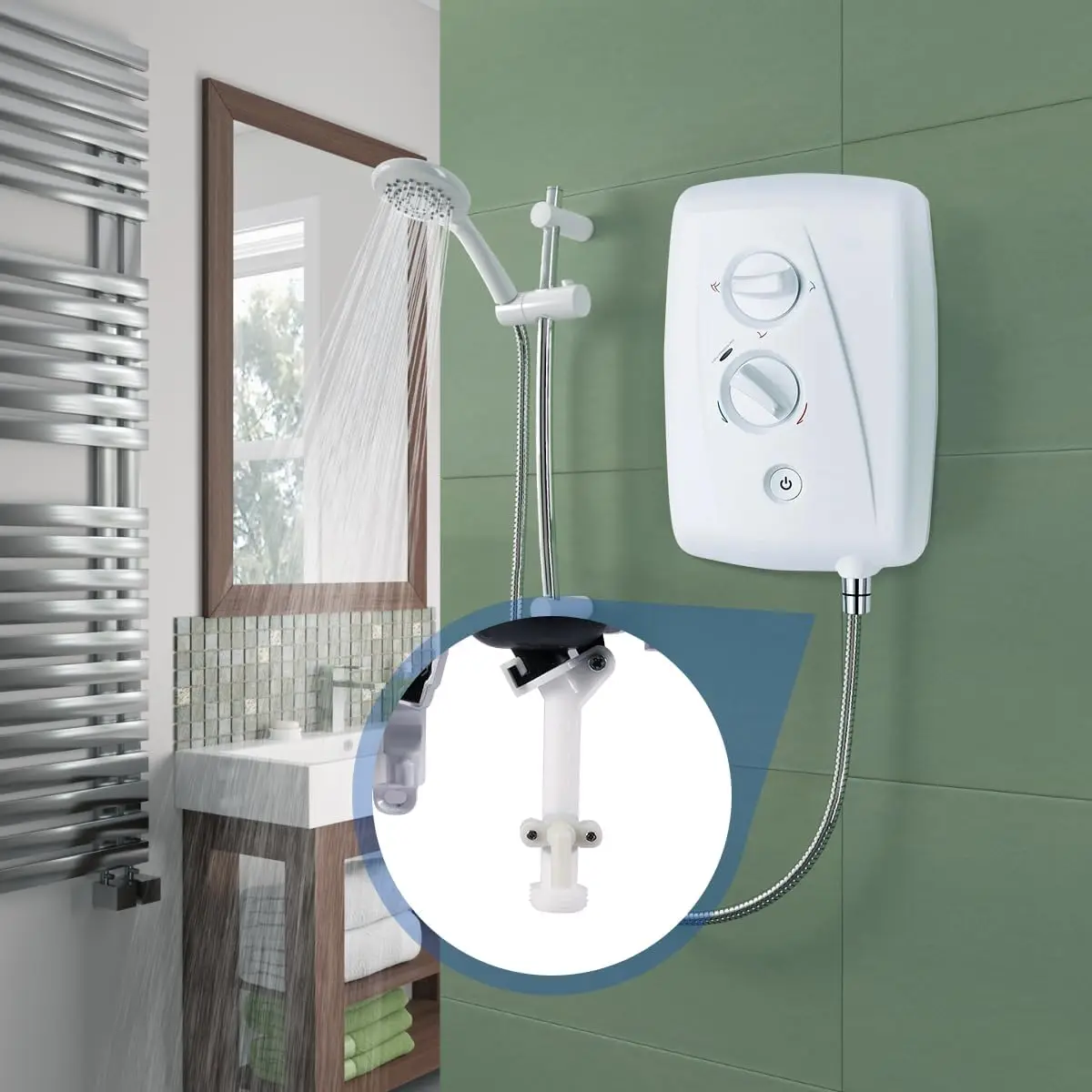 For Triton Shower Pressure Relief Valve Plastic Body with Silicone Seals Replacement for 82800450 Includes Hardware Kit