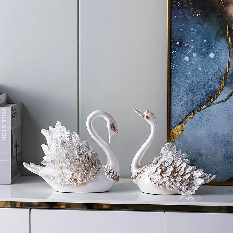 Modern Light Luxury Swan Ornament Desktop Art Decor Craft Perfect Housewarming Gift For Home